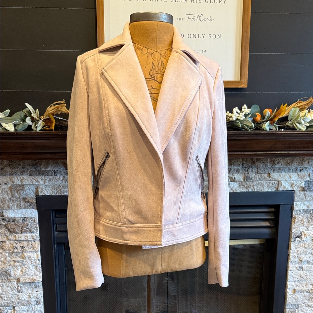 Philosophy Light Pink Suede Jacket